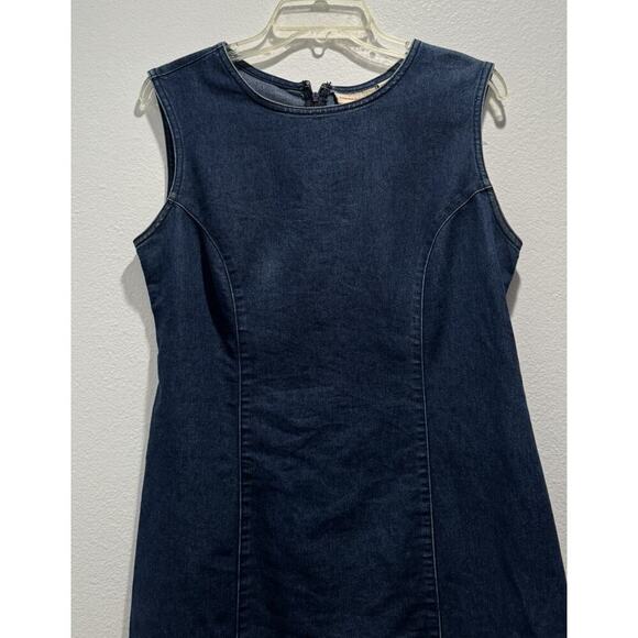 Vintage Expressions Size 10 Modest Sleeveless Denim Dress VTG Work Jean Country - Picture 4 of 6
